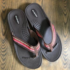 Okabashi Women’s sandals Brown Striped, Flip  Flops